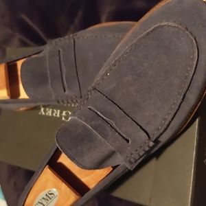 Men's Blue suede loafers